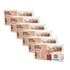 kit descarpack com 6 Luva vinil sem pó com 100 unidades cada caixa