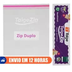 Saco Zip Fecho Duplo 14,9x16,5cm 18x20cm 27x28cm Talge