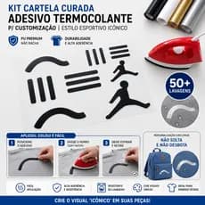 [SUPER KIT] 15 Adesivos Termocolantes Curadoria de Logos Icônicos Esporte & Casual Têxtil | Filme PU Premium