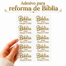 Reforma de Biblia Termocolante Dourado Harpa Cristã – Adesivo Premium para Reforma - Ferro de Passar