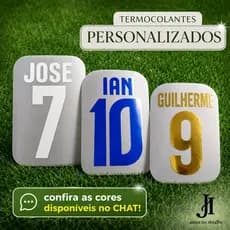 Nomes e Números Personalizados para Camisas de Futebol - Filme de Recorte Termocolante - Envio 24hrs