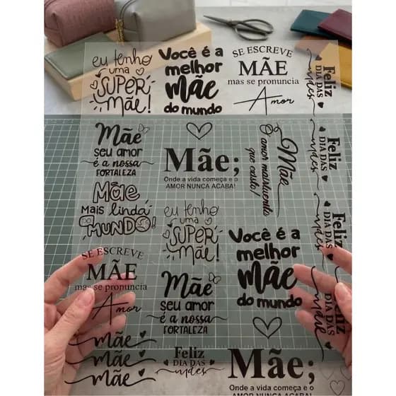 Adesivo Filme de Recorte Dia Das Mães Cartela Personalizada Para Mimos E Brindes - envio em 24 horas