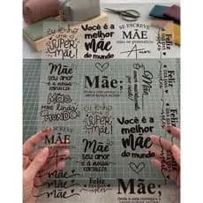 Adesivo Filme de Recorte Dia Das Mães Cartela Personalizada Para Mimos E Brindes - envio em 24 horas