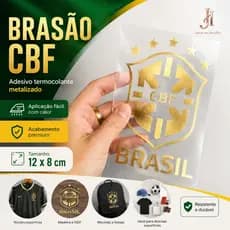 Adesivo Termocolante Metalizado Brasileirão - Boné Mochila Camisa - Envio Imediato - Ferro Passar