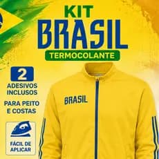 Kit Termocolante Brasil Peito E Costas Camisa Futebol