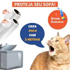 Kit Rolo Filme 3 Metros Anti Arranhão Protetor Adesivo Gato Sofá Arranhões Transparente Cama Pet