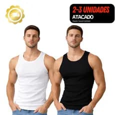 Kit c/2 Regatas Atacado Americanas Ribana Canelada 4X2 Premium Elastano Apontal