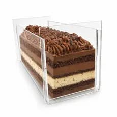 Slice Cake Forma Retangular 30x10x10 Acrílico Confeitaria Fatia Perfeita Bolo