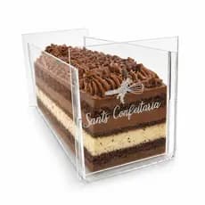 Kit Formas Slice Cake 30x10 Retangular Personalizado Acrílico Confeitaria 5 a 10 Unidades