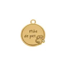 Pingente Mãe de Pet Ouro 27mm