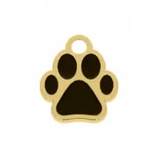 Pingente Patinha Ouro com Preto 27mm