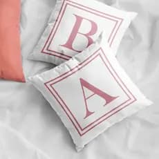 2 Capa de Almofada Com Inicial Para Quarto de Casal Ou Sofa Capas De Almofadas Decorativa