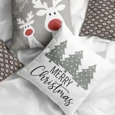 Decoração De Natal Sala Sofa Capas Decorativas Para Fim de ano 	Enfeites de natal
