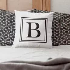Capa Para Almofada Decorativa Com Inicial Capa de Almofada Para Cama de Casal