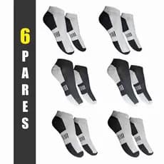 Kit 6 Pares De Meia Prime Masculina Cano Curto Invisível Algodão Atacado