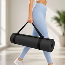 Colchonete Tapete Yoga ioga Ginastica Pilates 170x60cmx5mm fitness com alca Meditar Momento Relax