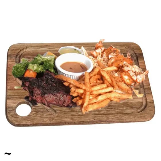 Tabua Bandeja Canaleta 30cm x 19cm Eucalipto Cozinha Corte Carne