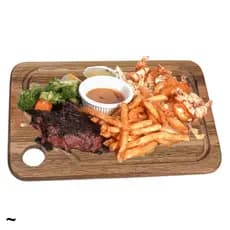 Tabua Bandeja Canaleta 30cm x 19cm Eucalipto Cozinha Corte Carne