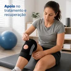 Joelheira Ortopédica Ajustável Dores no Menisco e Ligamento Proteção Ajustável Cross Fitness