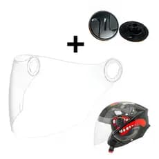 Viseira Cristal + Reparo Botão Trava Capacete New Liberty 3