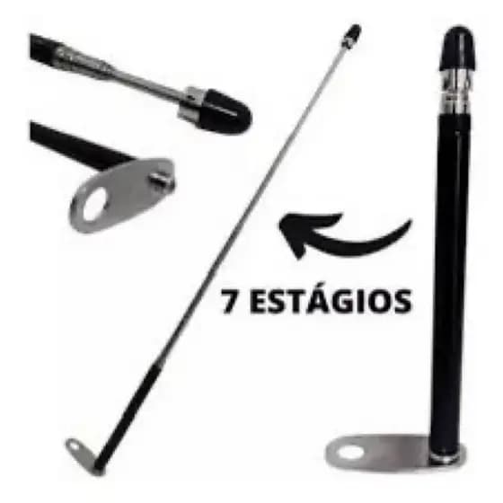 Antena Corta Linha Pipa Anti Cerol Moto Inox Retrátil para retrovisor
