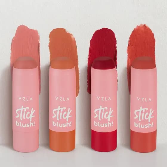 Blush em Stick/Bastão Cremoso Cintilante VIZZELA