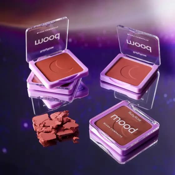 Blush Cremoso Compacto Mood Ruby Rose