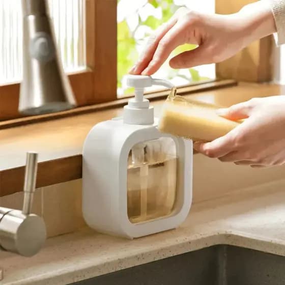Dispenser Saboneteira Líquido Portátil Banheiro Cozinha Lavabo Viagem 300ml 500 ML