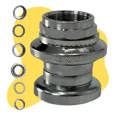 Jogo Caixa Movimento Direção 22,2mm c/ Trava Cromado Bike