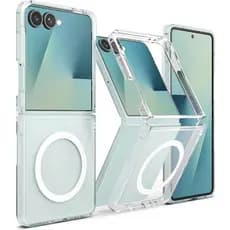 Capa capinha transparente anti-impacto magnética com MagSafe para celular samsung galaxy Z Flip 3/4/5/6 e 7