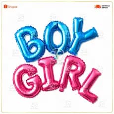 KIT bebe BOY e GIRL  45 Cm, p/ chá de bebê, aniversário, festa, connect baby alphabet, balões