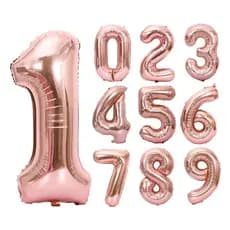 50 BALÕES NÚMERO 40CM ROSE GOLD ATACADO - BALÕES METALIZADOS