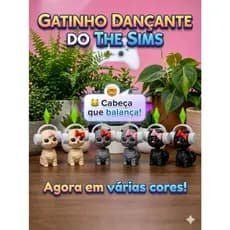 Gato Dançando Meme Viral TikTok | Gato Bobblehead que Balança a Cabeça | Decoração Divertida
