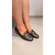 Sapato Mocassim Feminino 33 ao 41 42 43Marrom Café Bico Quadrado Social Loafer Confortável Lançamento Tendencia