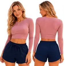 Short Feminino Tactel Casual Moda Verão Praia
