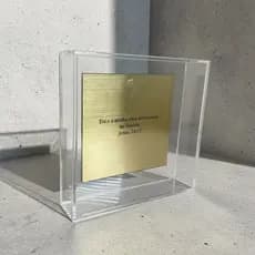 Moldura Caixa Acrílico Decoração Quadro Transparente Personalisado Versículos Igreja