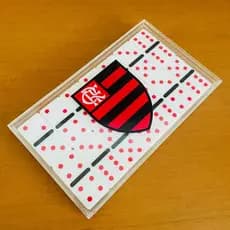 Jogo Dominó Acrílico Personalizado Time Brinquedo Presente Colecionável Caixa transparente