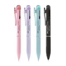 Caneta Poly Multifunções 3 em 1 - Lapiseira 0.7 + Caneta Azul e Preta e Borracha - Faber-Castell