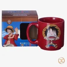 Caneca Mini Tina Luffy Skull - One Piece 100 ml Cerâmica - Zona Criativa