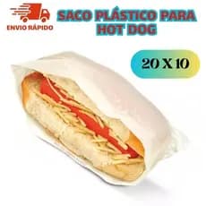 Sacos Plásticos Para Cachorro Quente 20x10cm Hot Dog Kromasa