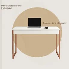 Mesa Escrivaninha Industrial 90 x 45 x 76 cm resistente e elegante
