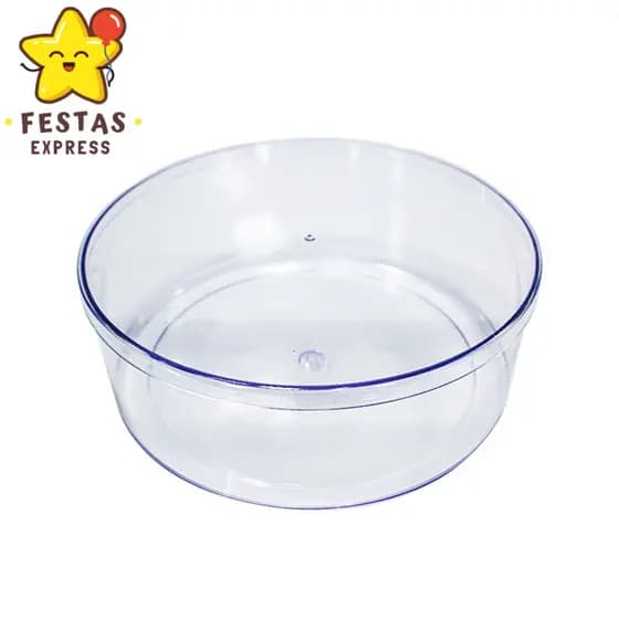 Caixa Redonda Cakebox Acrílica Multiuso Transparente 20cm - Com Tampa