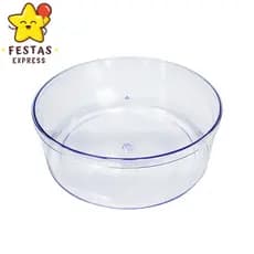 Caixa Redonda Cakebox Acrílica Multiuso Transparente 20cm - Com Tampa