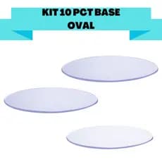 KIT 10 PACOTES BASE LISA OVAL 8x4,5 11x5 14x8