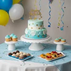 Mini Kit Mesa De Festa - 1 Boleira Cake Renda 19cm , 2 Mini Cakes Slim e 2 Bandejas 20x13