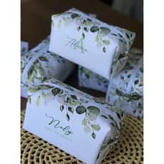 kit 5 Nécessaire Personalizada com Nomes Folhagens Verde para Madrinhas, Formaturas e Aniversários.