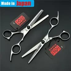 Kasho Japão 440C Tesoura De Barbeiro Corte Desbaste Dente Para De Cabelo Salão Cabeleireiro Conjunto
