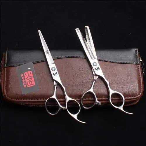 Tesoura De Dentes Dupla Face Corte De Cabelo Desbaste 10 % Cabeleireiro