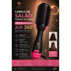 Escova Secadora V Beauty Air 360° 1000W Alisa e Modela 110 e 220v