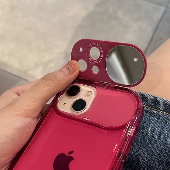 Espelho Escondido Capa De Lente Para iPhone 13 11 12 Pro XS Max XR INS Protetora De Câmera Glitter Roxo Presente Único